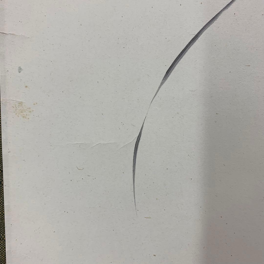 掛軸】五島青滝「春蘭之図」共箱 二重箱 茶掛 画賛 花 茶道具