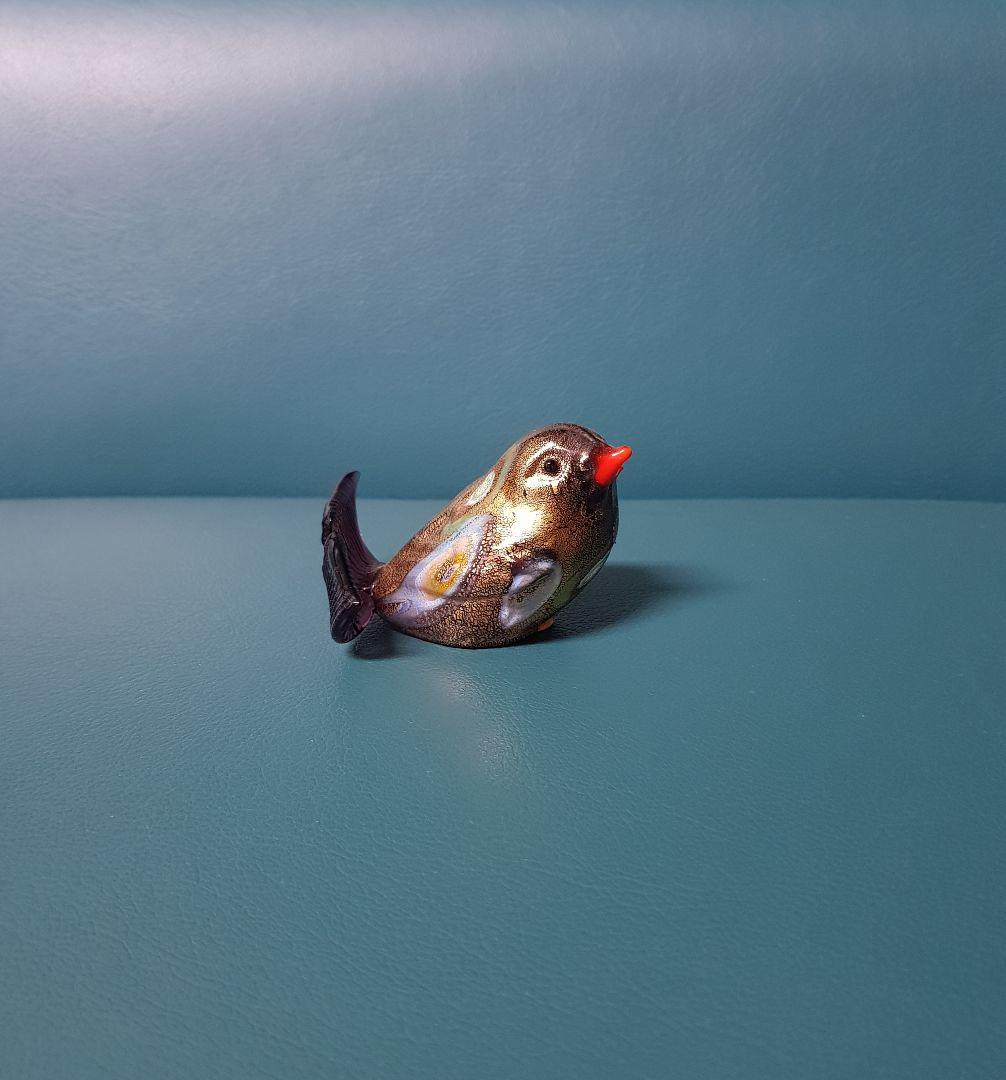 鳥 小鳥 Murano ムラーノガラス 置物 インテリア ガラス細工 飾り物