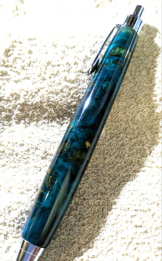 木軸ペン 花梨瘤杢 スタビライズドウッド ボールペン／シャープペン