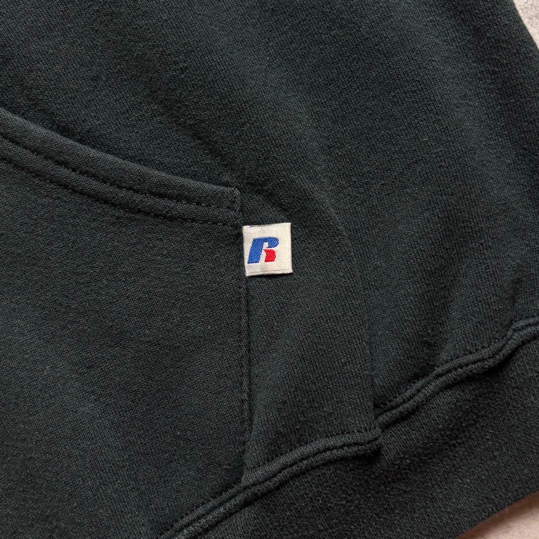 00s~ RUSSELL ATHLETIC ブラック スウェット ジップパーカー