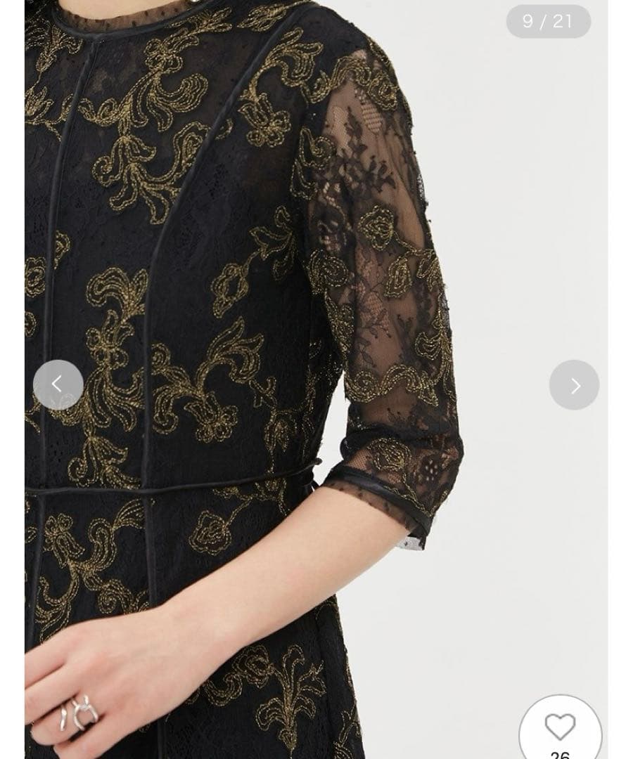 FRAY I.D】チュールレースラメ刺繍ドレス - メルカリ