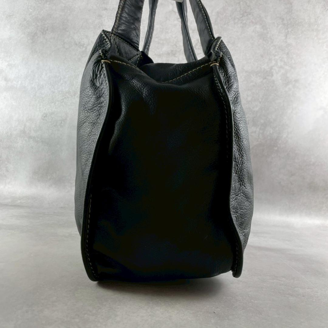 希少00s　アーカイブ　イッセイミヤケ FETE　ビックハンドバック　レザー　黒