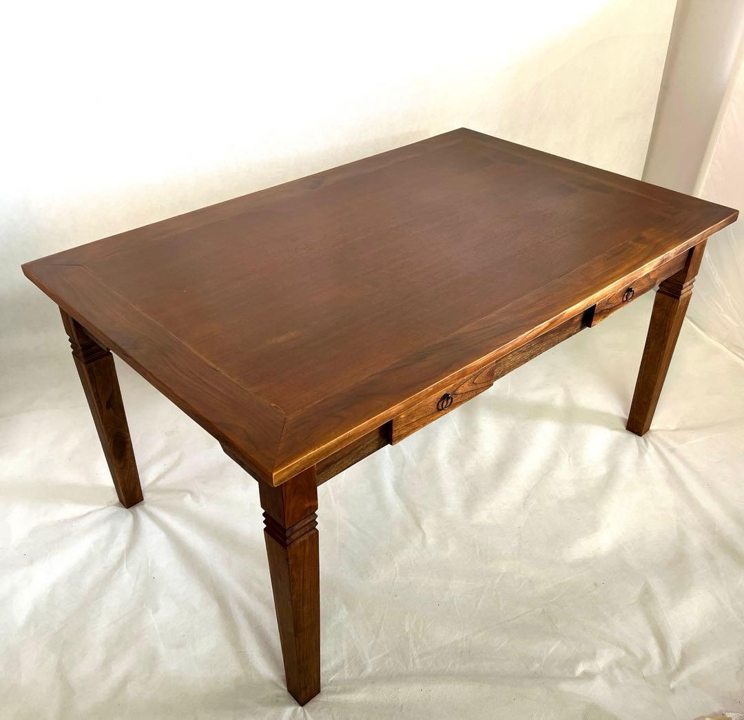 無垢材ダイニングテーブル・4引出し・140×90cm