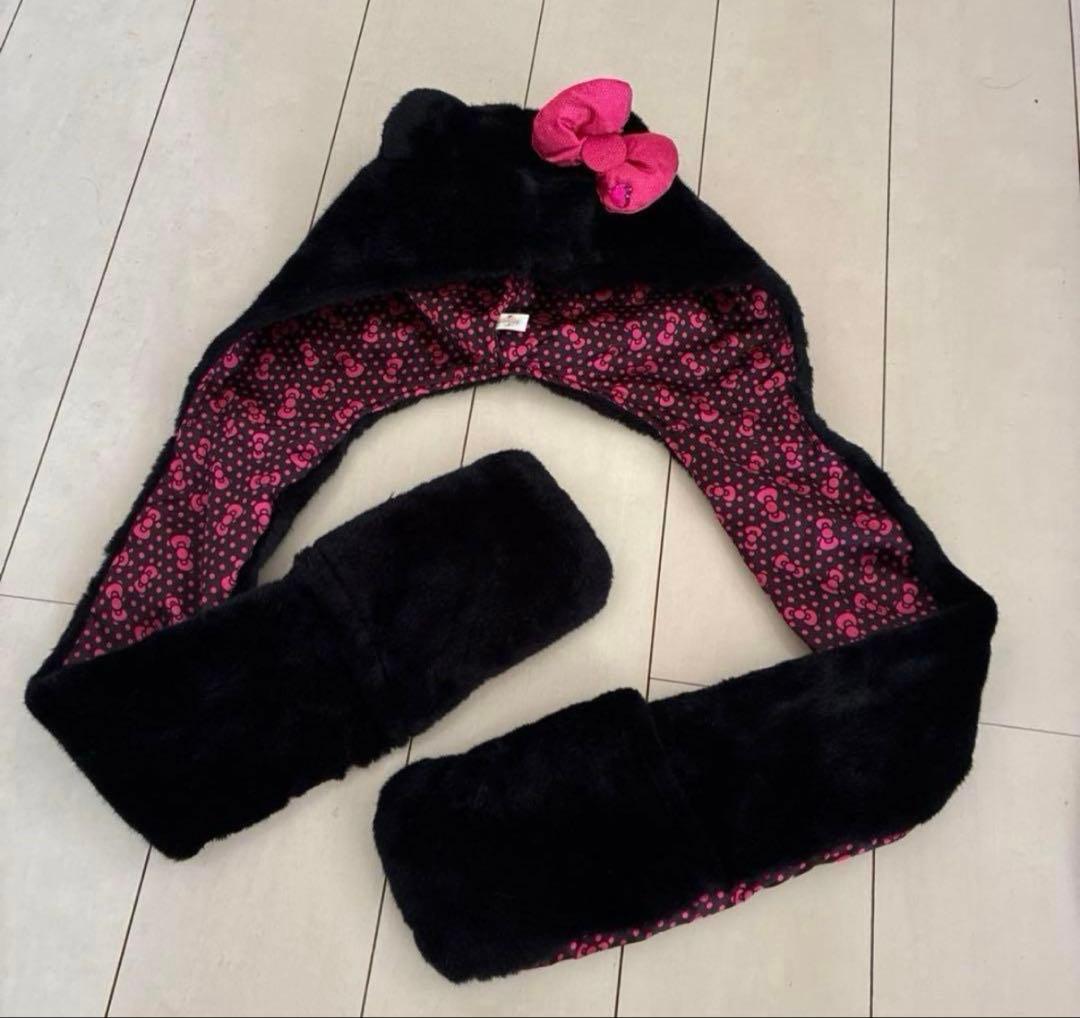 USJ かぶりもの マフラー キティ 黒 ピンク 激レア - メルカリ