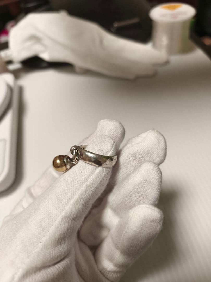 Tiffany & Co. ボールチャームリング　8号　925 750