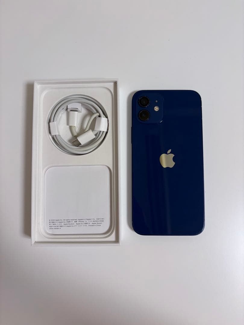 Apple iPhone 12 青色 本体 充電ケーブル付き