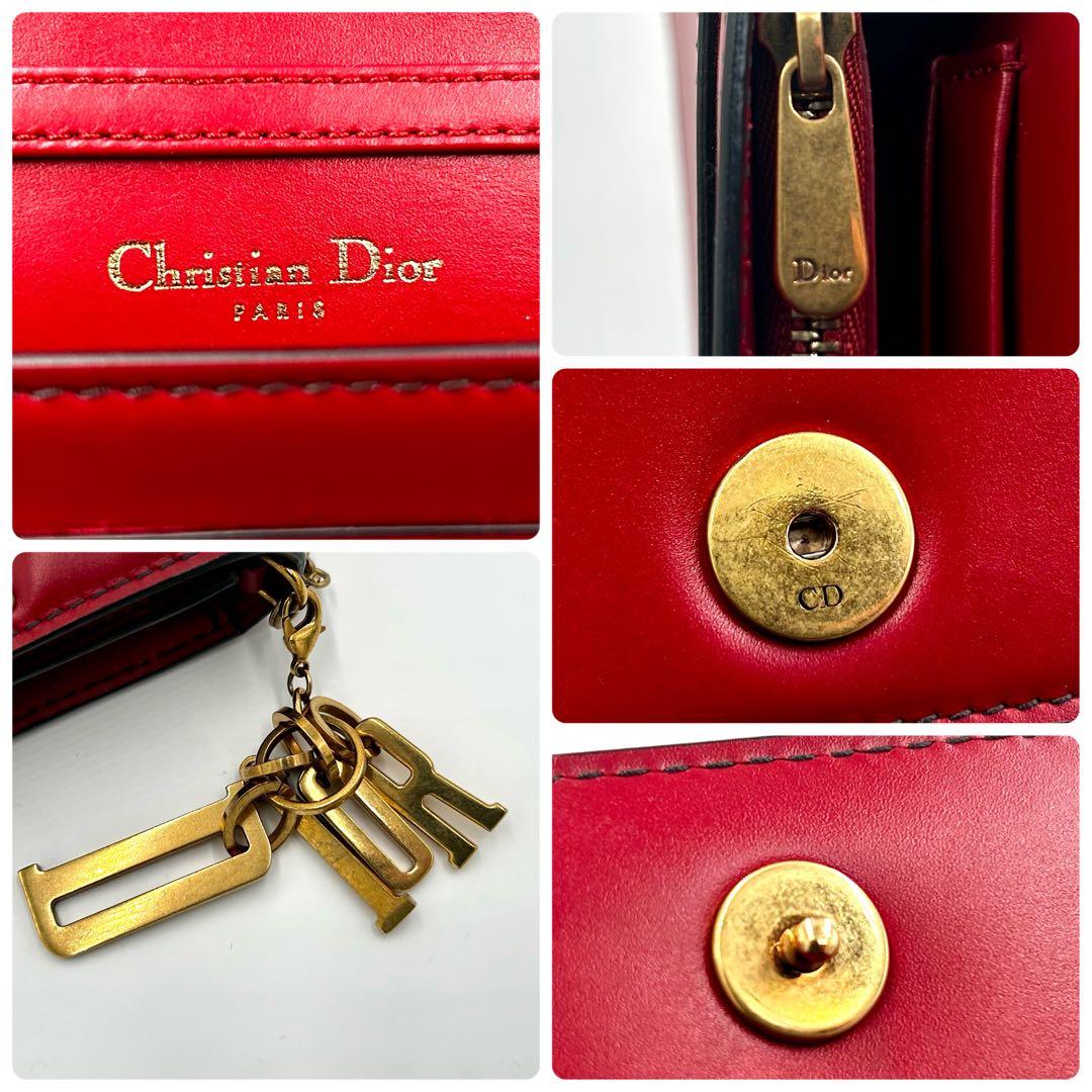 【希少】ディオール　チェーンウォレット　ショルダーバッグ　レディース　カナージュ