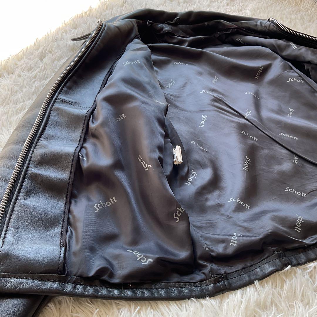 美品/廃盤品✨schott トラッカージャケット 652 本革 ブラック 42