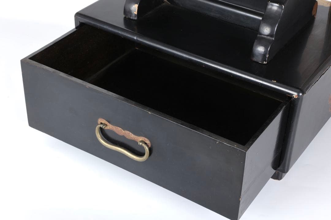 極上　黒漆塗金蒔絵螺鈿細工 見台 経台 経机 仏具 仏教美術 古美術 骨董品漆器