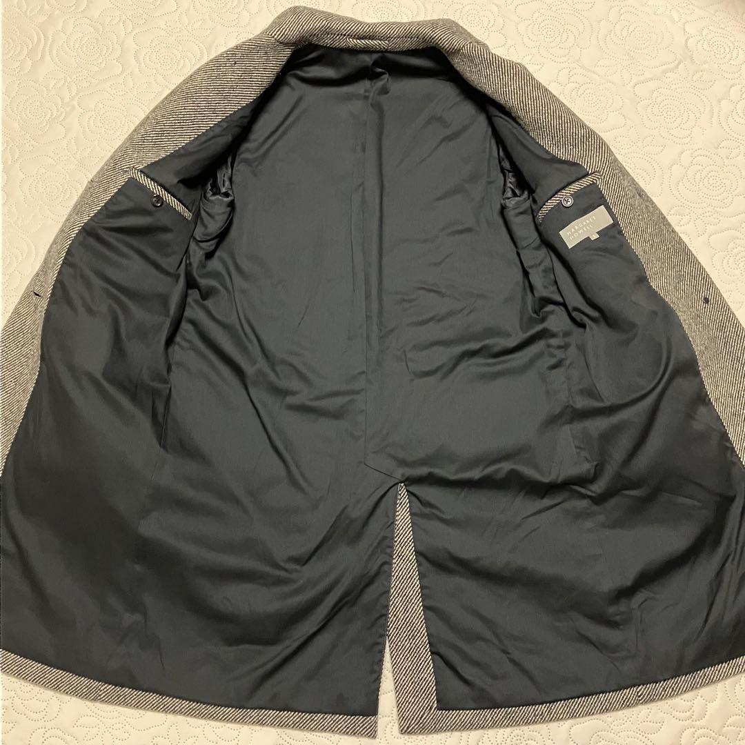 マーガレットハウエル コート ツイード ロング ウール100%Lサイズ