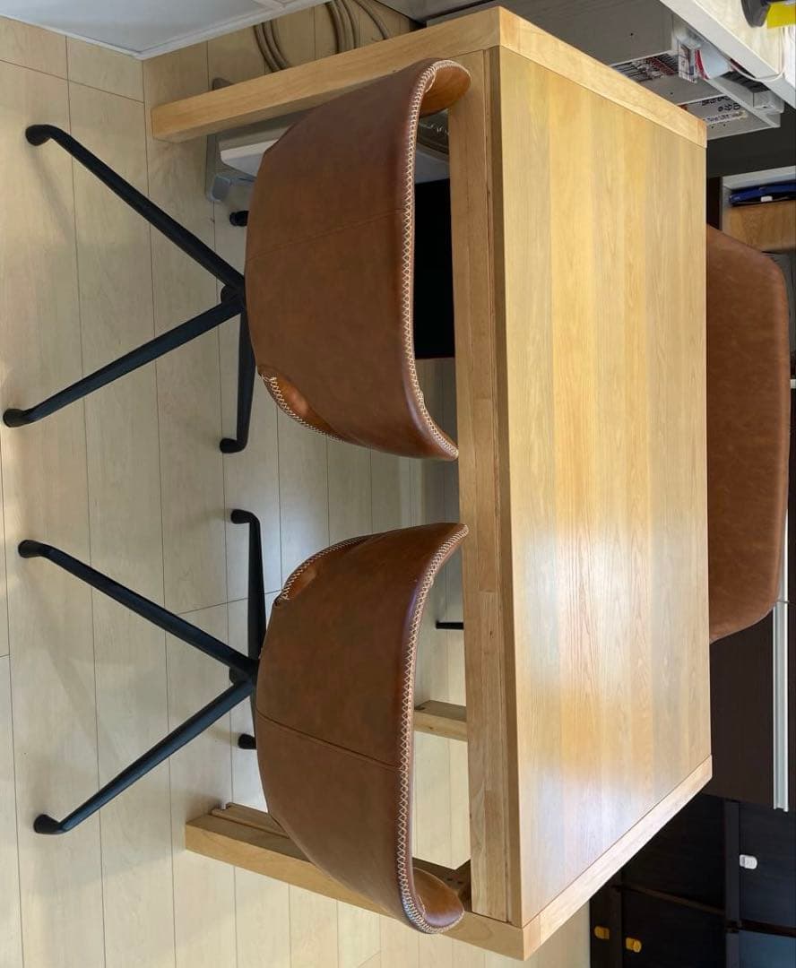 スライド 伸縮 ダイニングテーブル（135-235cm） 伸長式