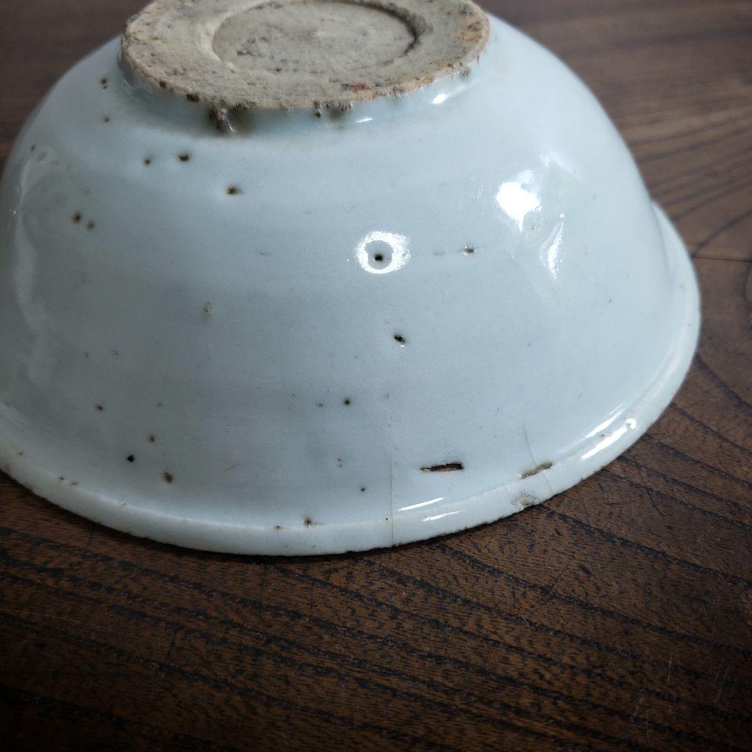 古染付 皿 なずな 草文様 中国骨董 鉢 丼 茶碗