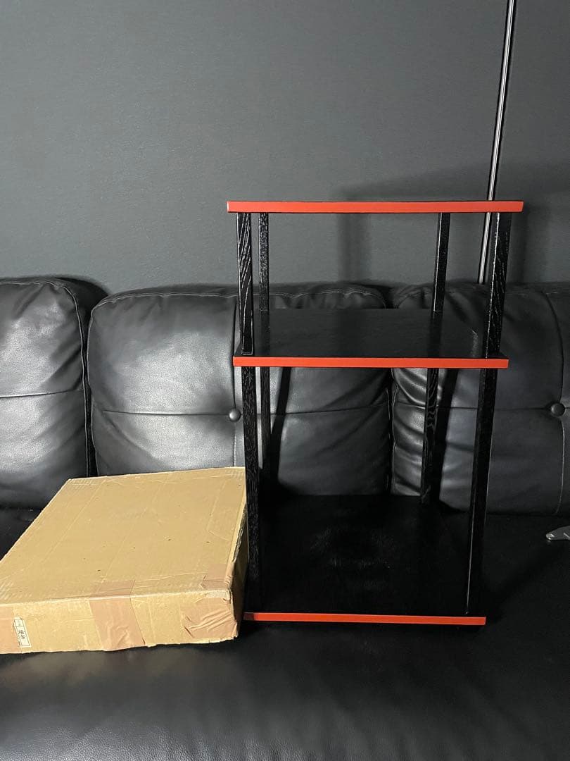 良品　玄々斎好　更好棚　組み立て式二重棚　黒漆爪紅　茶道具　裏千家　風炉　桐材 良品 玄々斎好 更好棚 組み立て式二重棚 黒漆爪紅 茶道具 裏千家 風炉