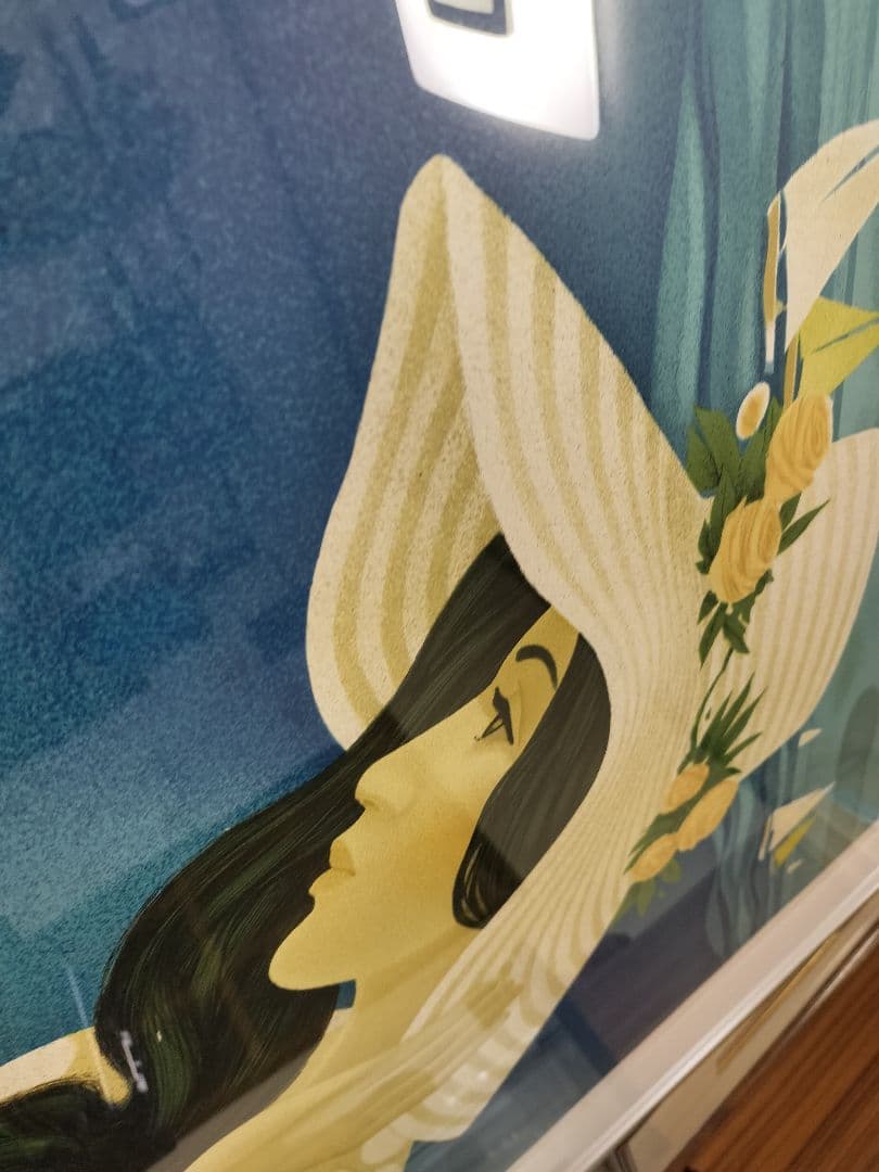 ♢ガンヌ 「日陰帽子の女」リトグラフ