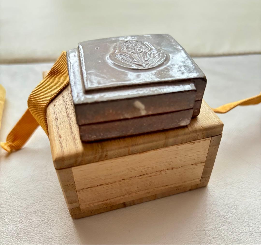 萩焼 十四代 坂倉新兵衛 香合 茶道具