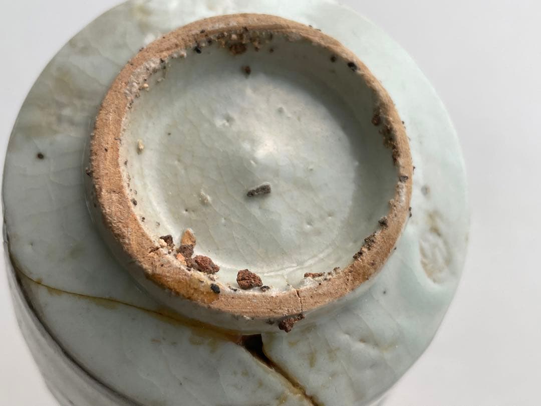 骨董 初期伊万里 陶片 染付土筆文碗 残欠 多々良の元窯出土 所載現品の