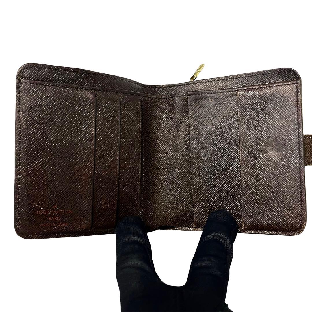 希少✨ルイヴィトン ポルトフォイユ ダミエ PVC 二つ折り財布 ブラウン