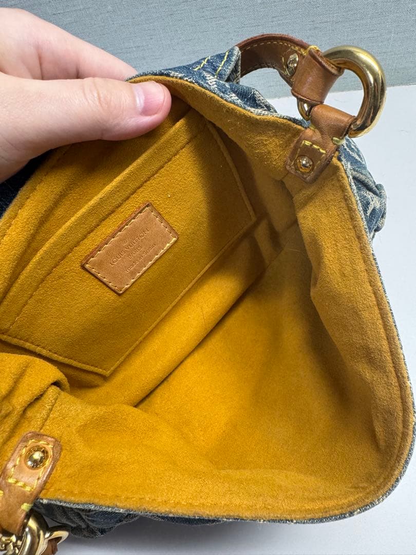 ルイヴィトン ミニプリーティ モノグラムデニム ショルダーバッグ M95050