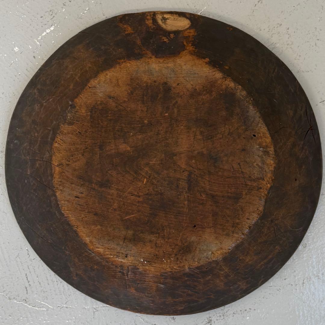 アンティーク 木製大皿 こね鉢 無垢材