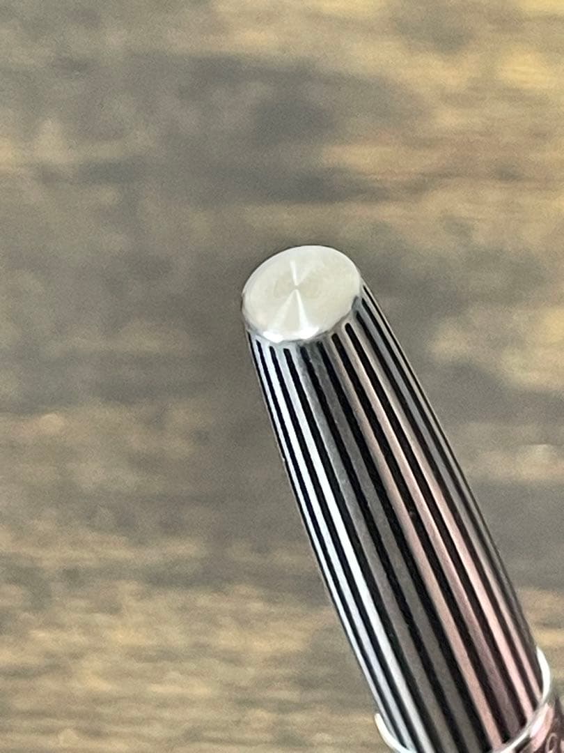 新品未使用　1970年代　ペン先軸一体型　蝕刻　μ ストライプ　ミュー　万年筆