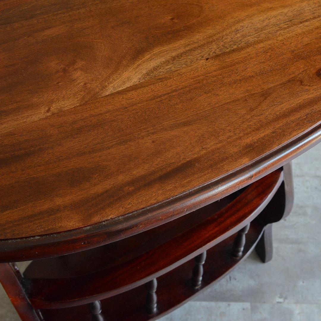 クラシック サイドテーブル オーバル マガジンラック ワインテーブル