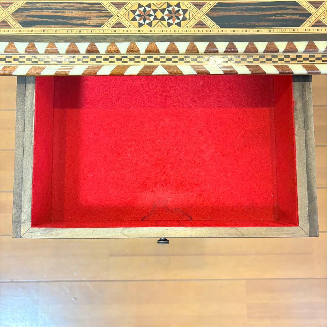 希少レトロ・駒付属】アンティーク調 インテリア チェステーブル＆駒