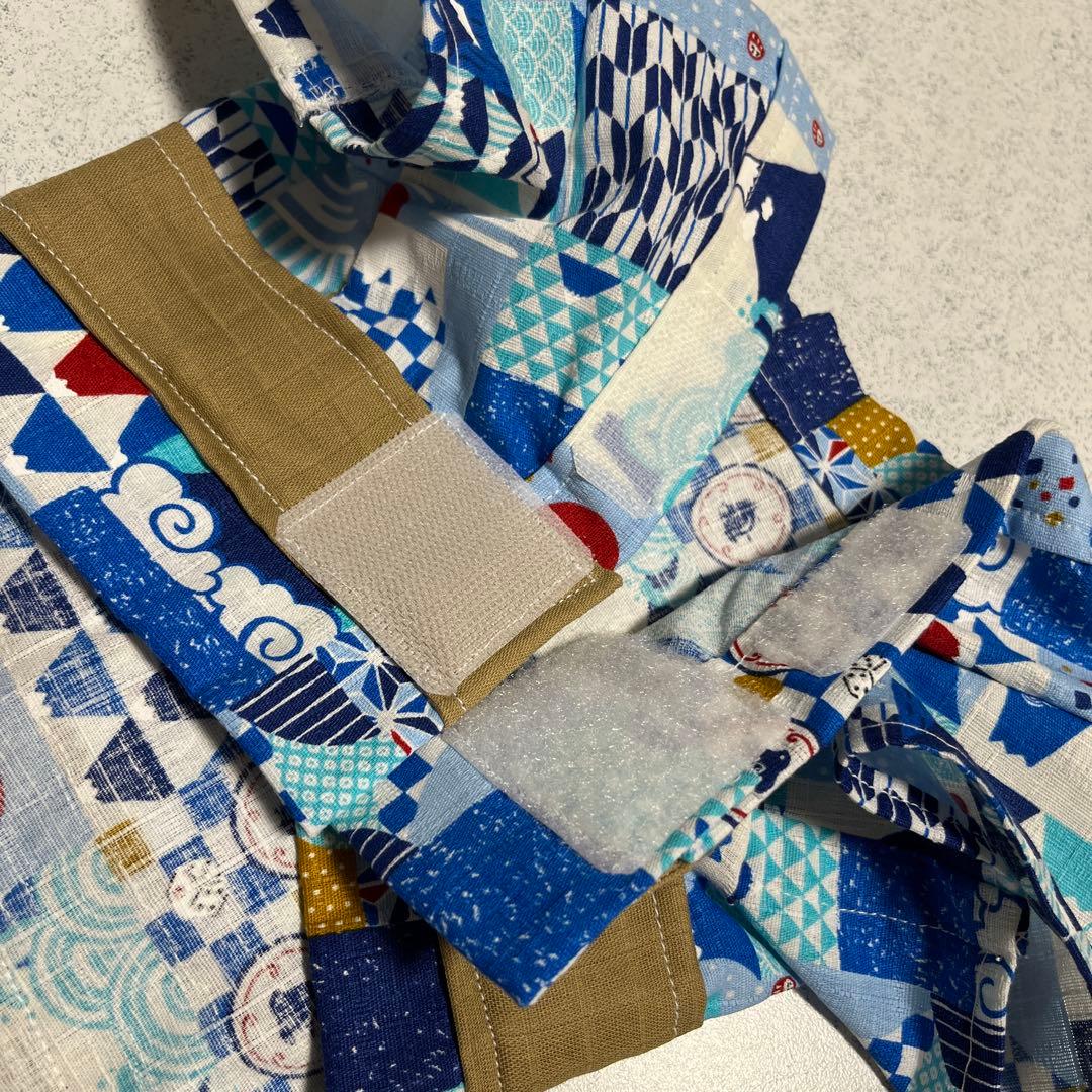 ハンドメイド☆犬浴衣☆富士和柄パッチ☆ベージュ帯
