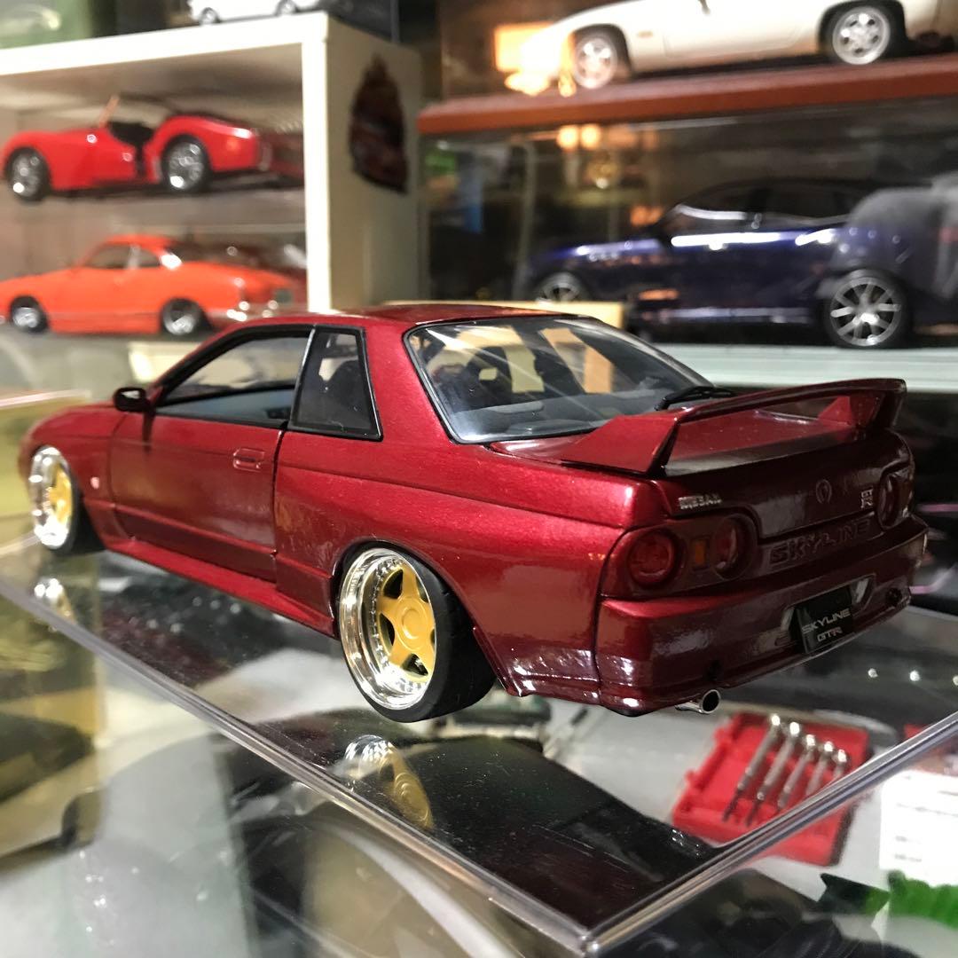 1/18京商製スカイライン GTR ミニカー 赤カスタム
