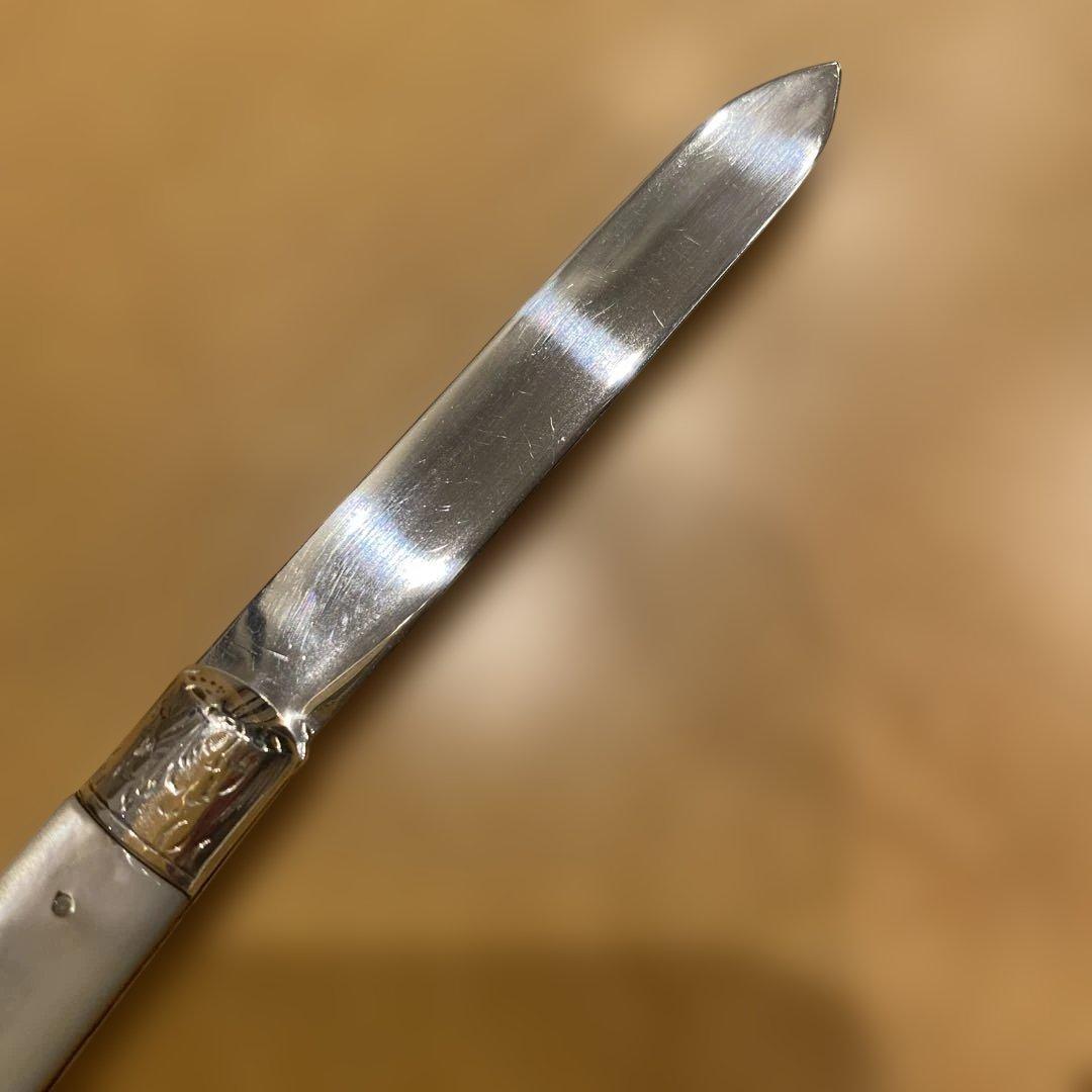 シェフィールド・ナイフ、高級銀製フルーツナイフ（J.Y.C製