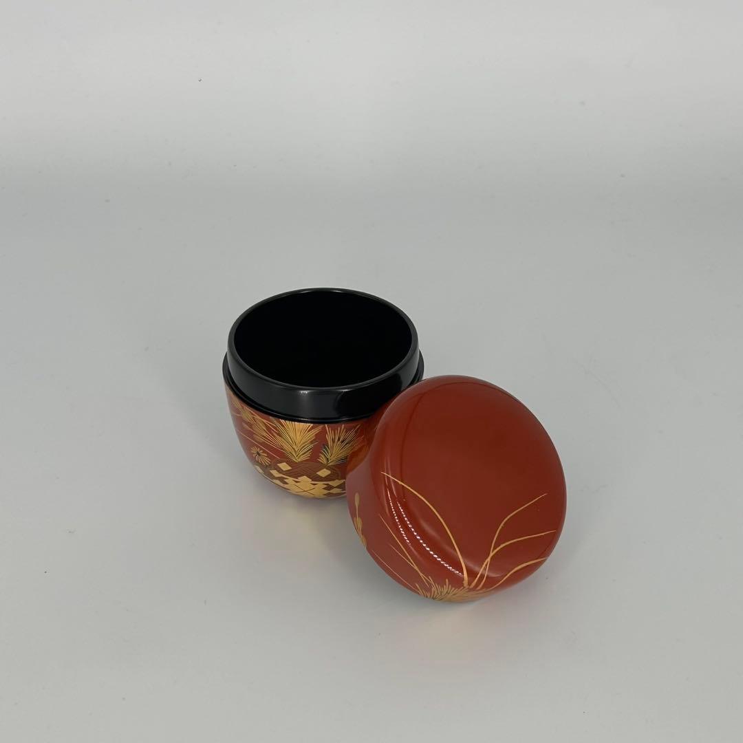 茶道具 大内塗 高林吟月作 金蒔絵花文 棗 共箱 - メルカリ 茶道具 棗