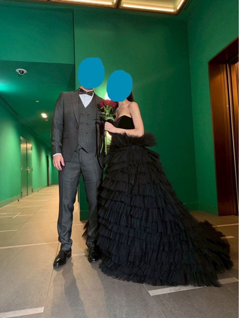 ブラックベロアチュールドレス