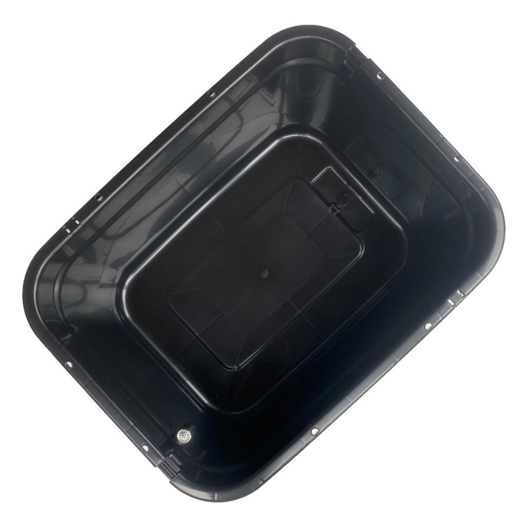 限定特価】メダカ飼育ケース アウトレット 120㍑黒x2個 オーバーフロー