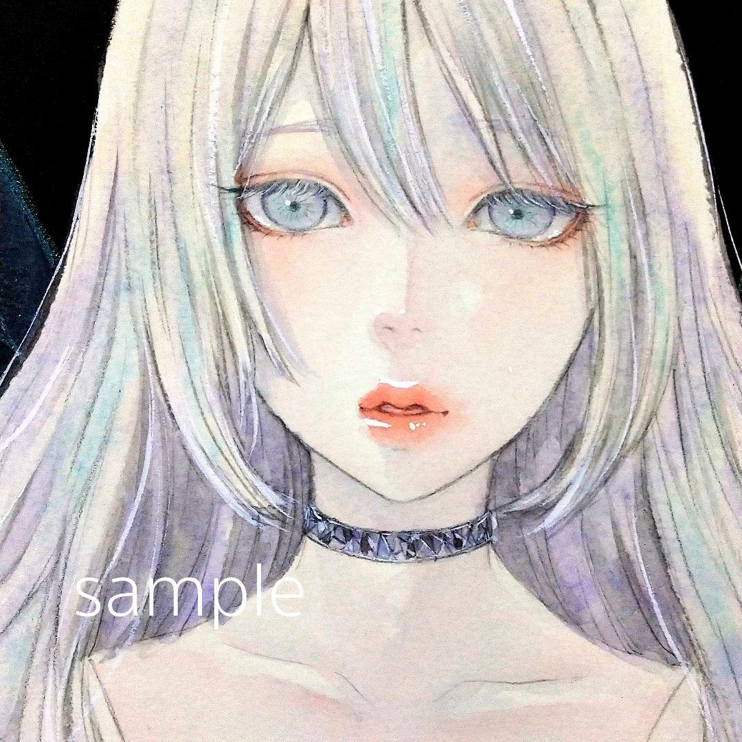 24217E 肉筆原画 水彩画 絵画 ファンタジー ヒーリングアート 美術品