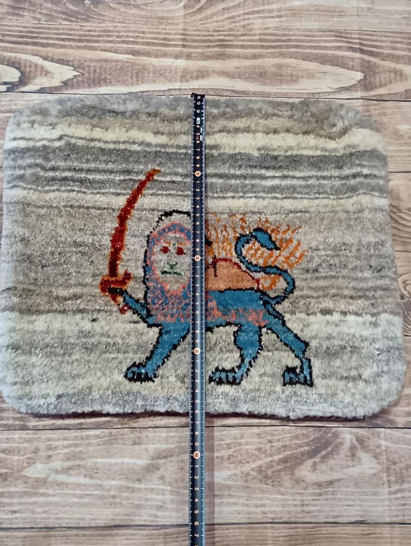 ギャッベ　クッション　ペルシャ絨毯　イラン　手織り(4)