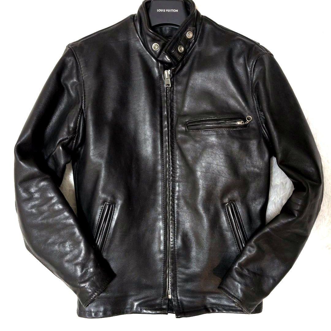 ✨美品✨ショット ライダースジャケット ダブル ボアライナー 34 641