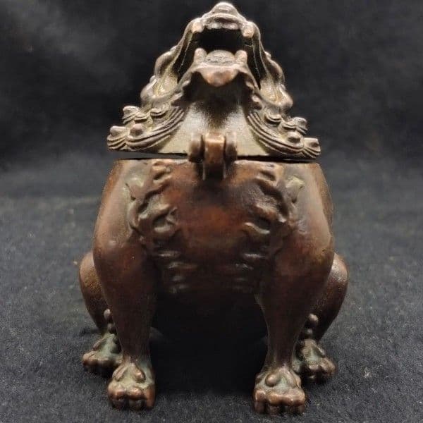 香炉 銅器 文房具 茶道具 重厚 極細工 工芸品 美術品 茶寵の置物 仏事