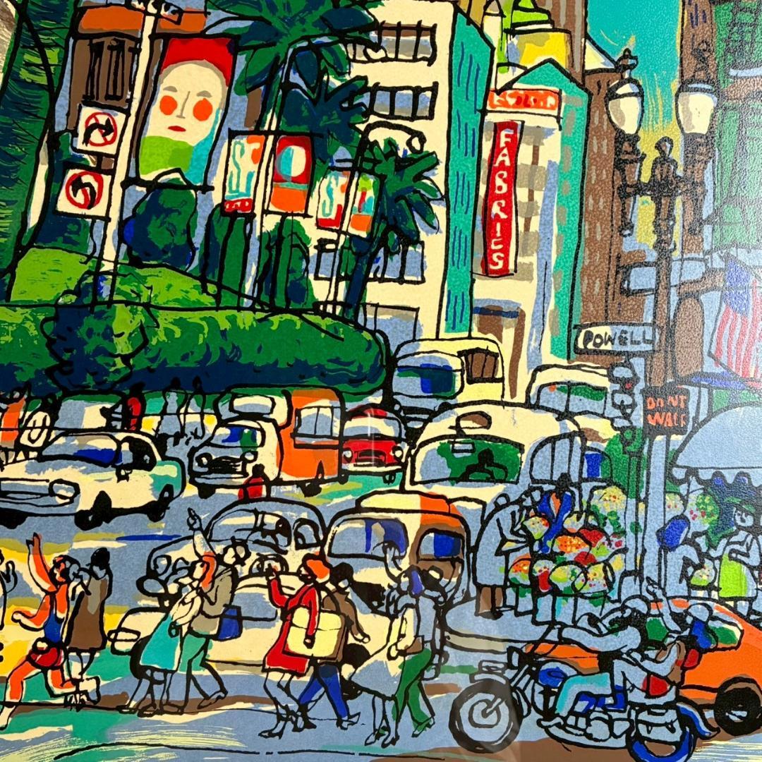 マイケル・ルー「ユニオンスクエア」シルクスクリーン 大作 直筆サイン入 猫 ネコ