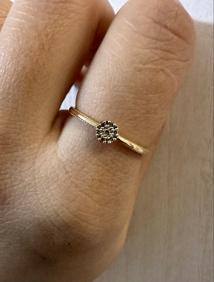 専用ページ‼️ageteアガット K10 13号　ダイヤモンド　リング