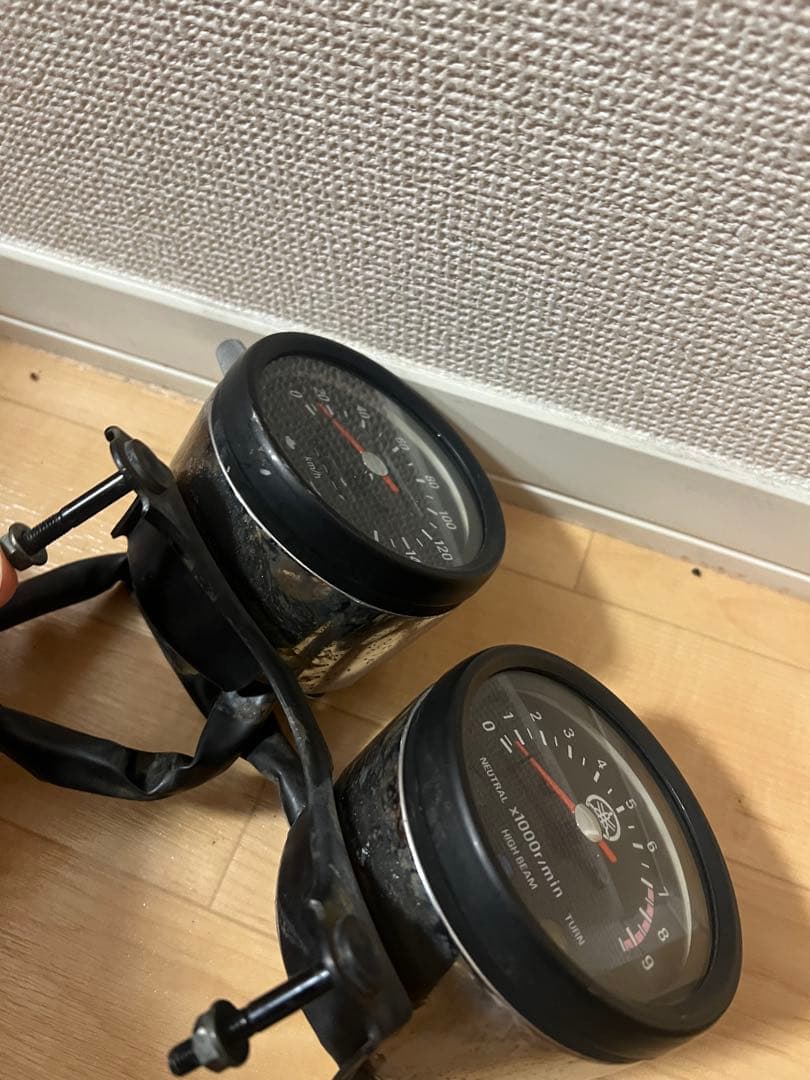 sr400 500台限定 50周年モデル 黒文字盤 純正メーター タコ スピード