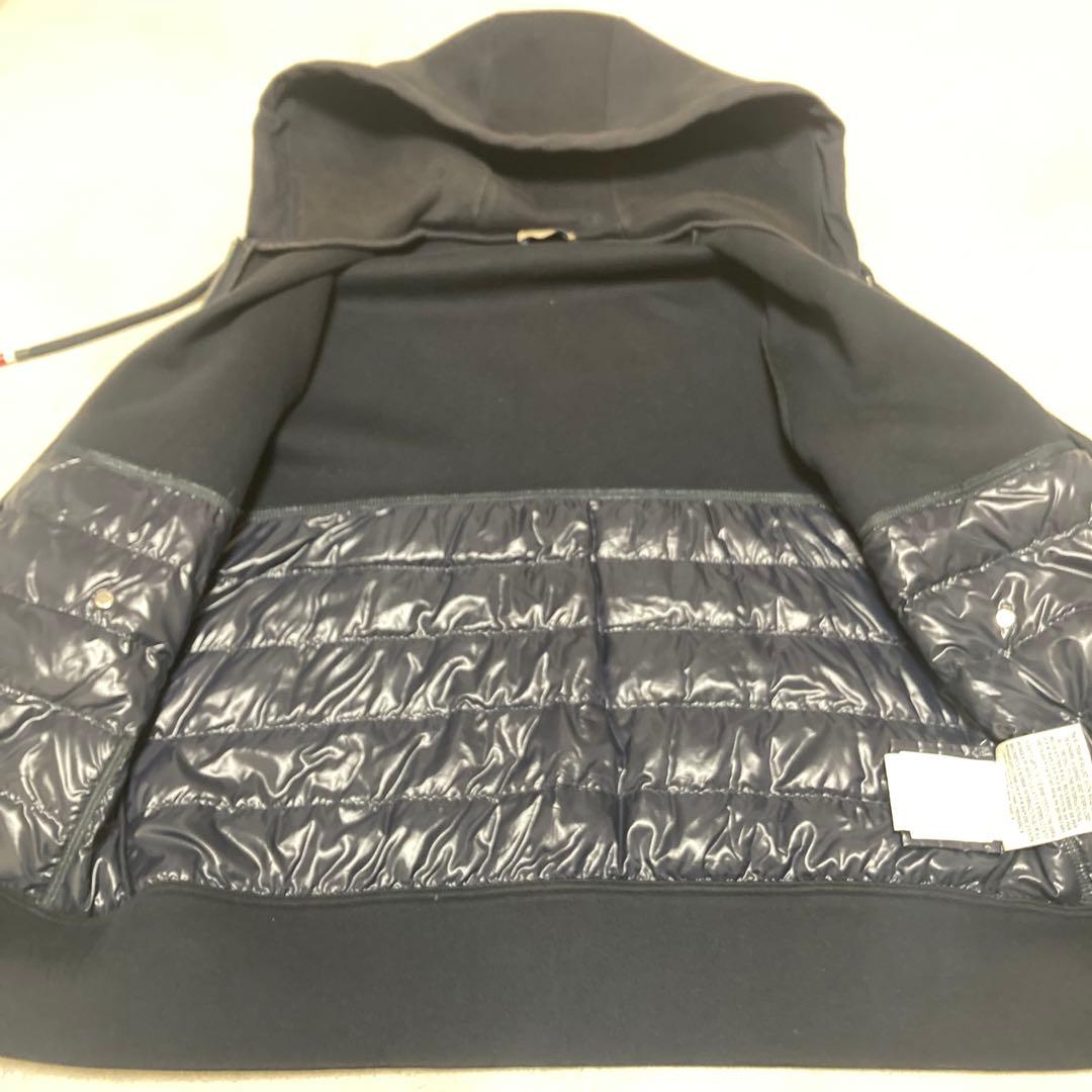 定価14万　MONCLER ネイビー フード付き ダウン　スウェットジャケット