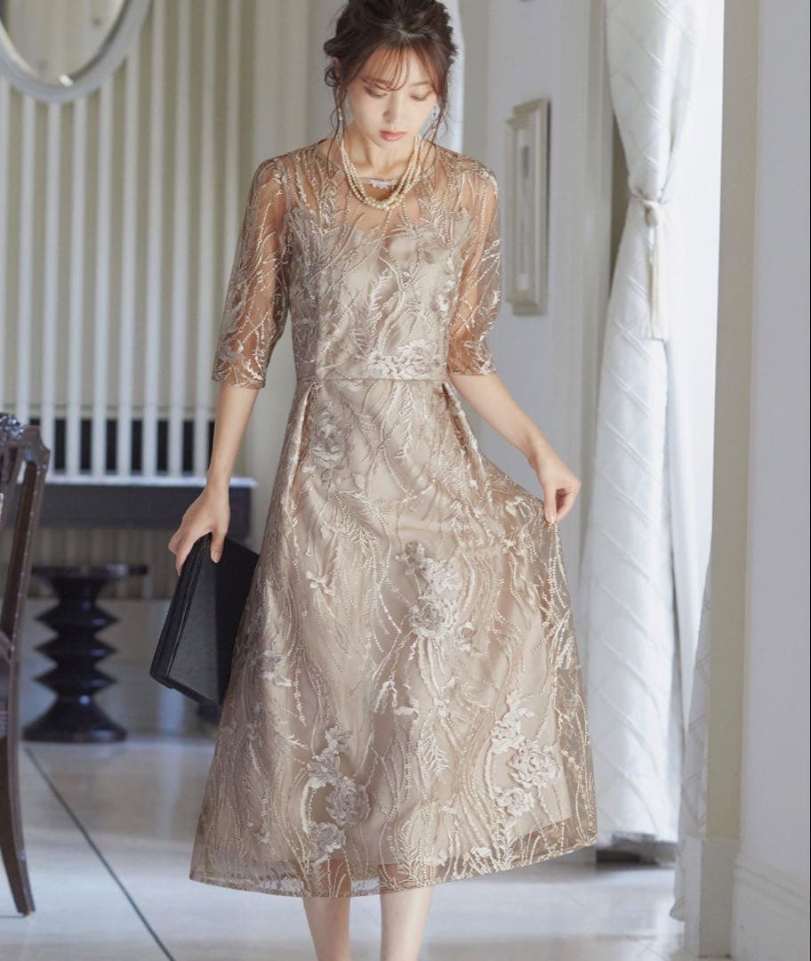 結婚式　お呼ばれドレス　パーティー　ワンピース　二次会　披露宴　同窓会　デート