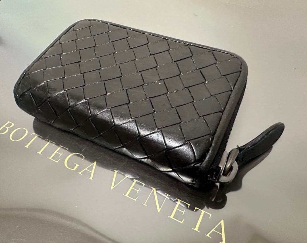 【美品】ボッテガヴェネタ イントレチャートケース/ラム/黒/4️⃣✨✨