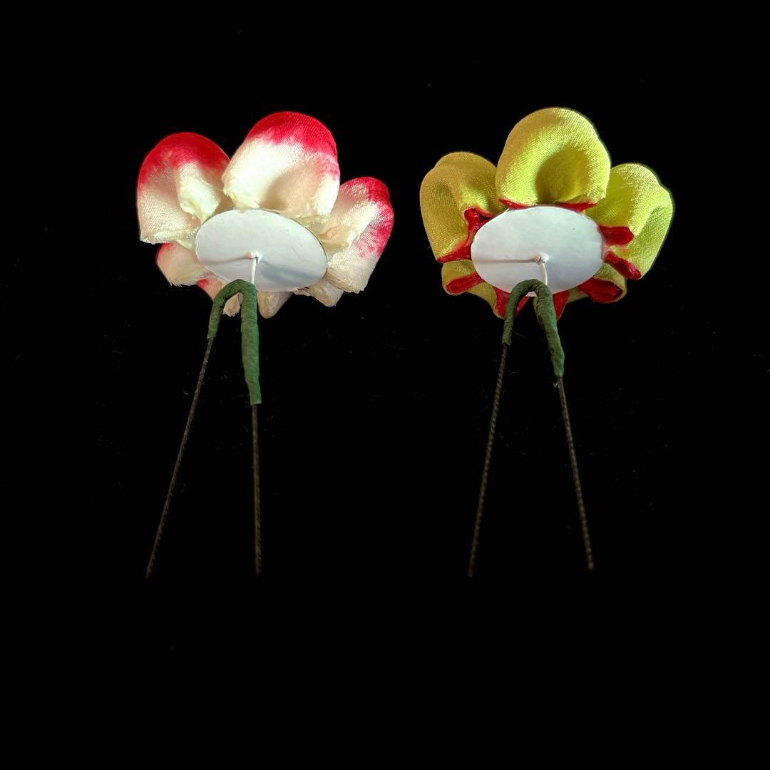 日本髪 髪飾り 七五三 (赤×ピンク) 5～7歳