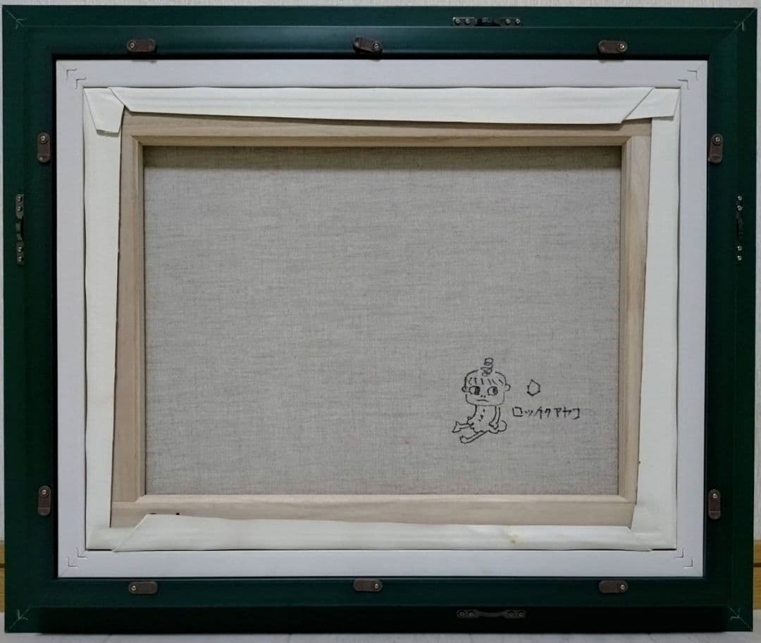 F6号】ロッカクアヤコ 手描き作品/表裏サイン・裏描き有/油彩/アクリル