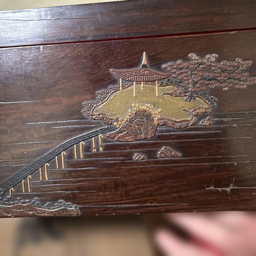 旧家蔵出し 古美術 文庫と硯箱セット - メルカリ