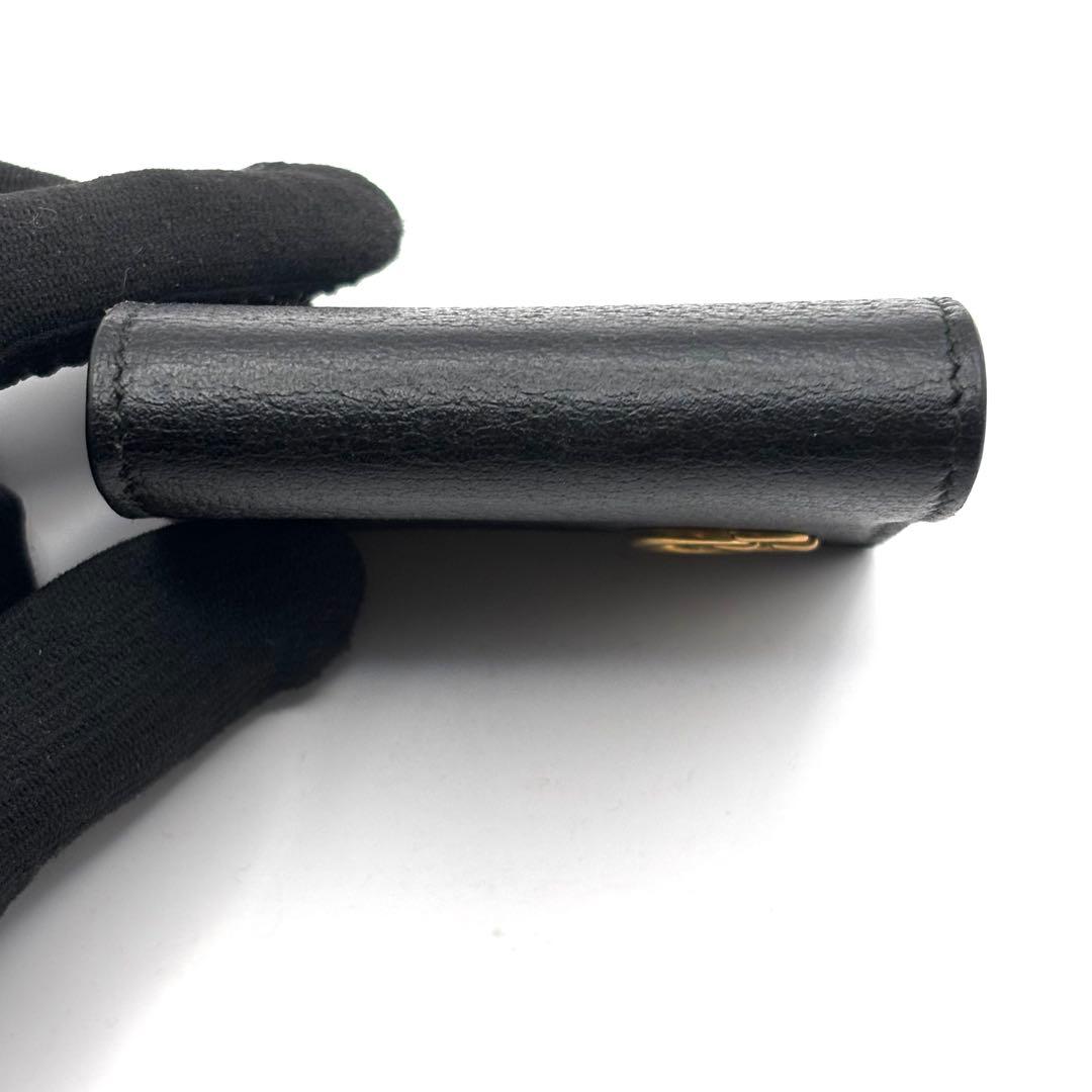 美品 グッチ ケース マーモント GG ゴールド ブラック レザー