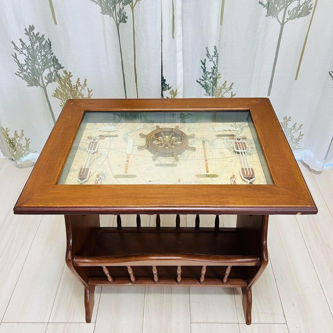 木製　マガジンラック　サイドテーブル　ロープノット　結び　レトロ 木製 マガジンラック サイドテーブル ロープノット 結び レトロ