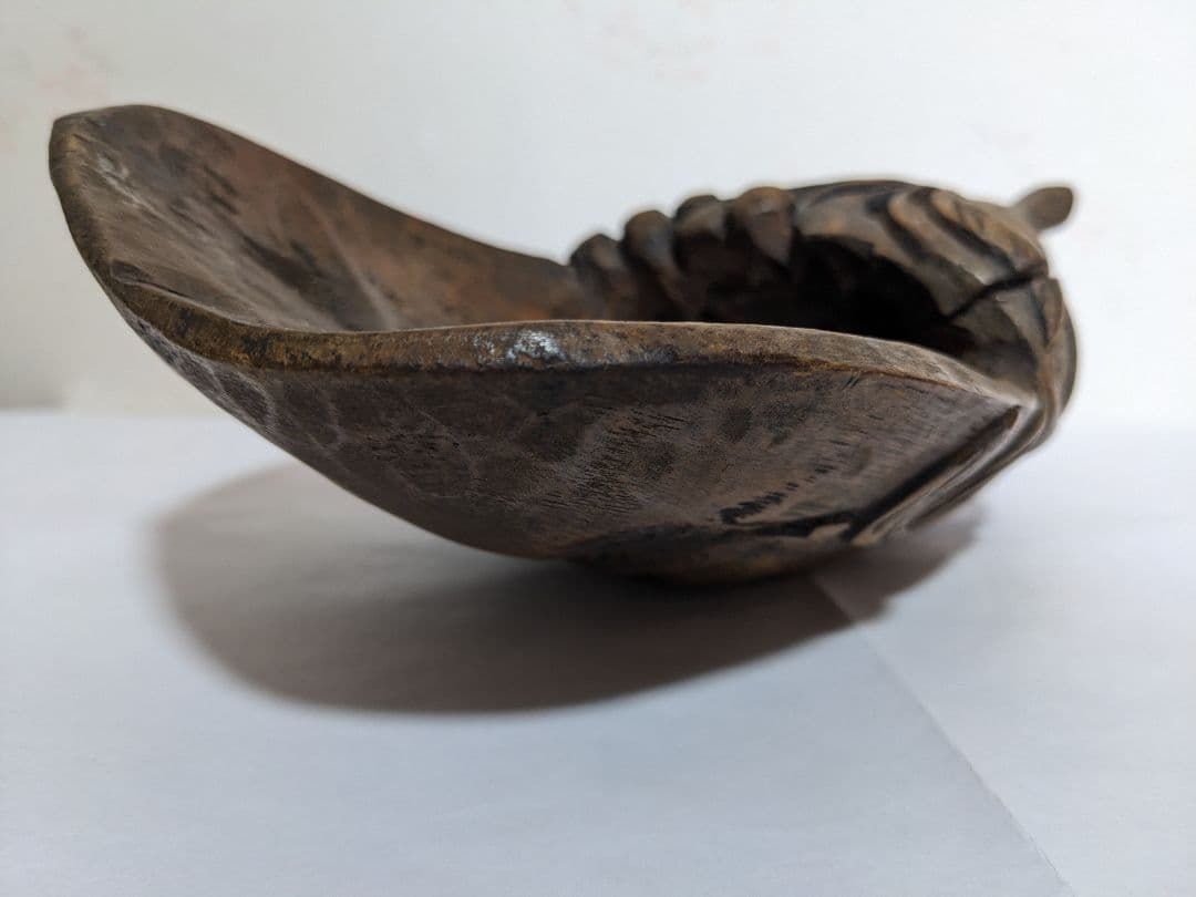 ♢中国古玩 花生 花器 竹根 竹製 清時代 茶葉用道具 古美術品 置物飾り