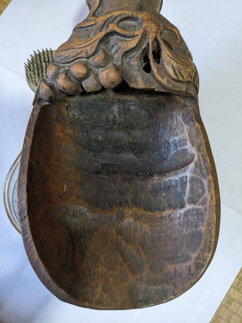 ♢中国古玩 花生 花器 竹根 竹製 清時代 茶葉用道具 古美術品 置物飾り