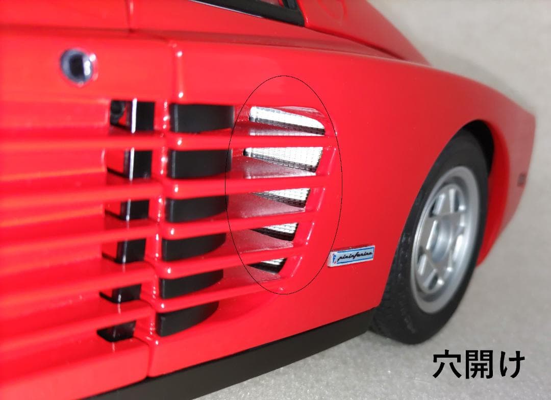 ●セール●テスタロッサ● ポケール フェラーリ 穴アケ加工 1/8 スーパーカー